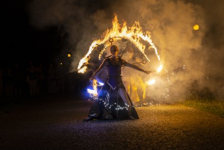 Wiślańskie Wianki - teatr ognia